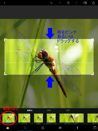 オリジナル写真に対し切り抜き型を設定